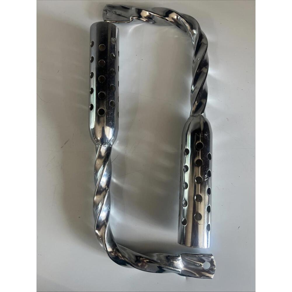 CHROME TWISTED GANGSTER MUFFLERS WITH HOLES, BEACH CRUISER, LOWRIDER BICYCLES